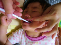 ななちゃんの歯磨き